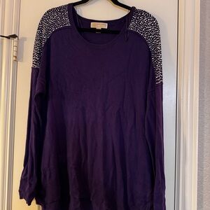 MICHAEL Michael Kors purple and silver sweater
